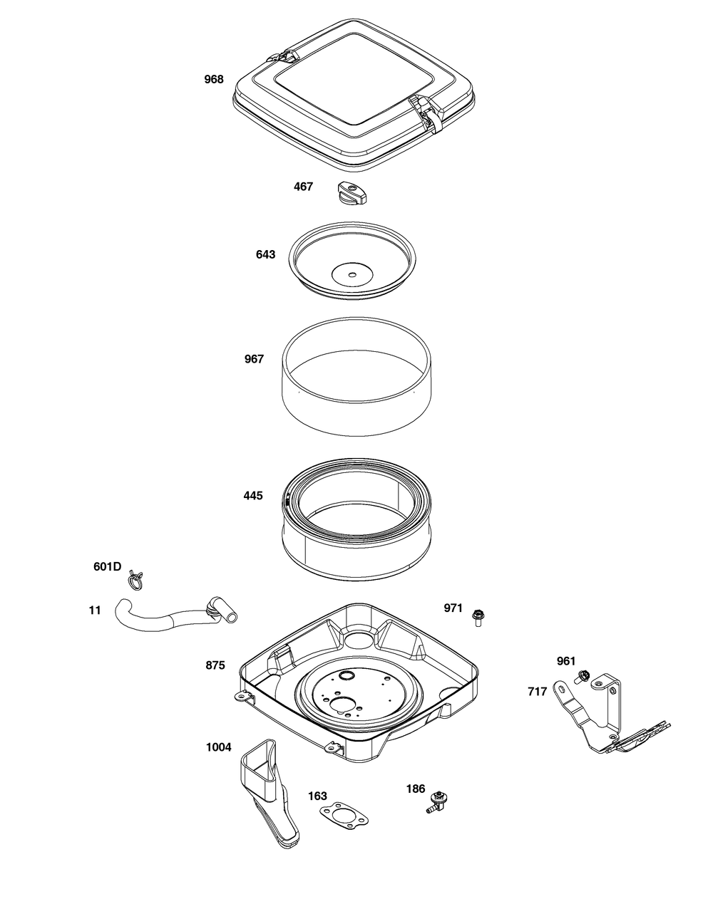 Air Cleaner Group Diagram and Parts List for 38E347-0108-G1 200000 - 399999 Briggs and Stratton Engine